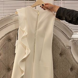 CALVIN KLEIN white pencil dress